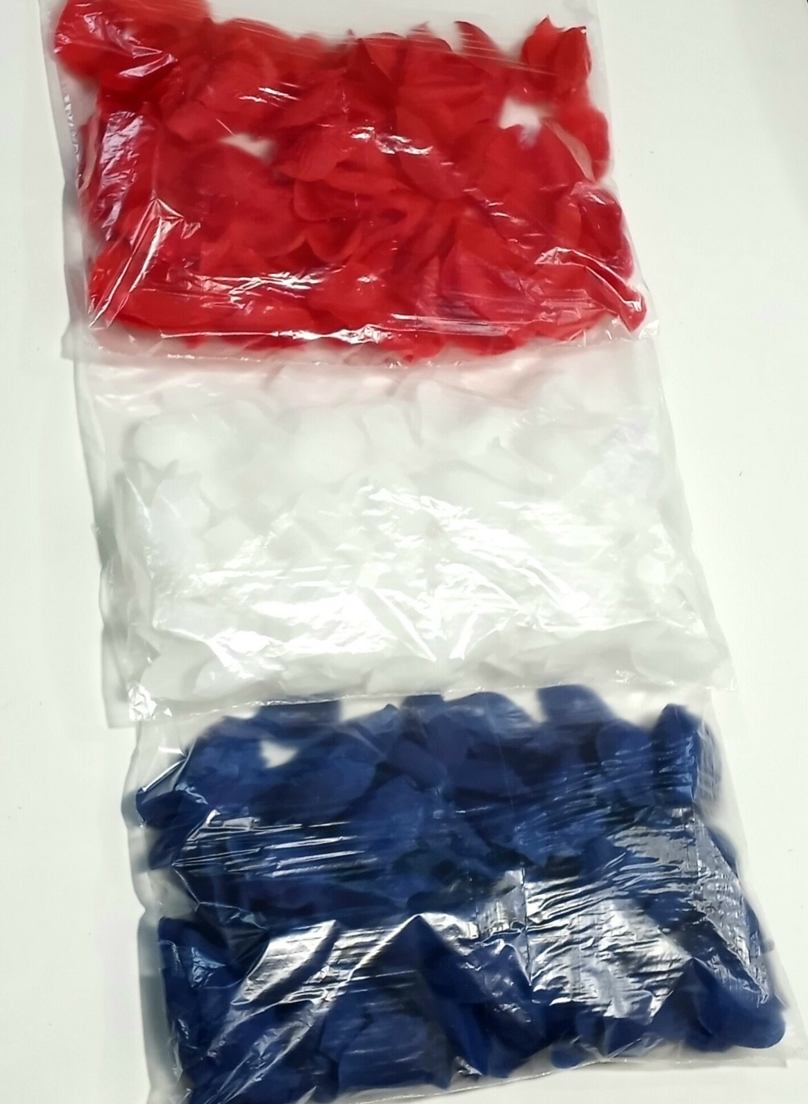 Red White & Blue Petal Silk Rose Flower USA Patriotic Confetti Craft Party Decor