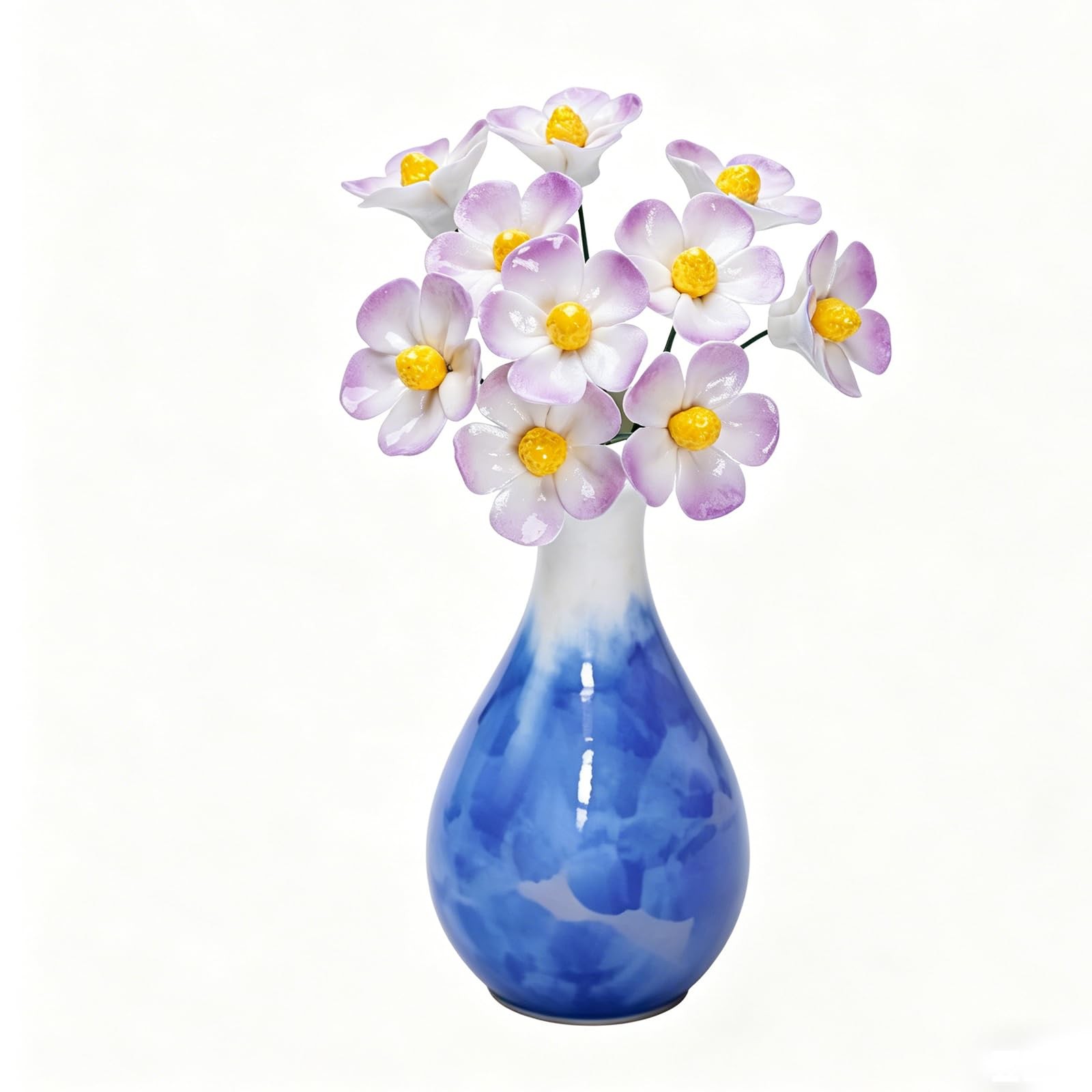 Ceramic Flower Bouquet Set of 10 Handmade Ceramic Roses Simulated Flowers Cer…
