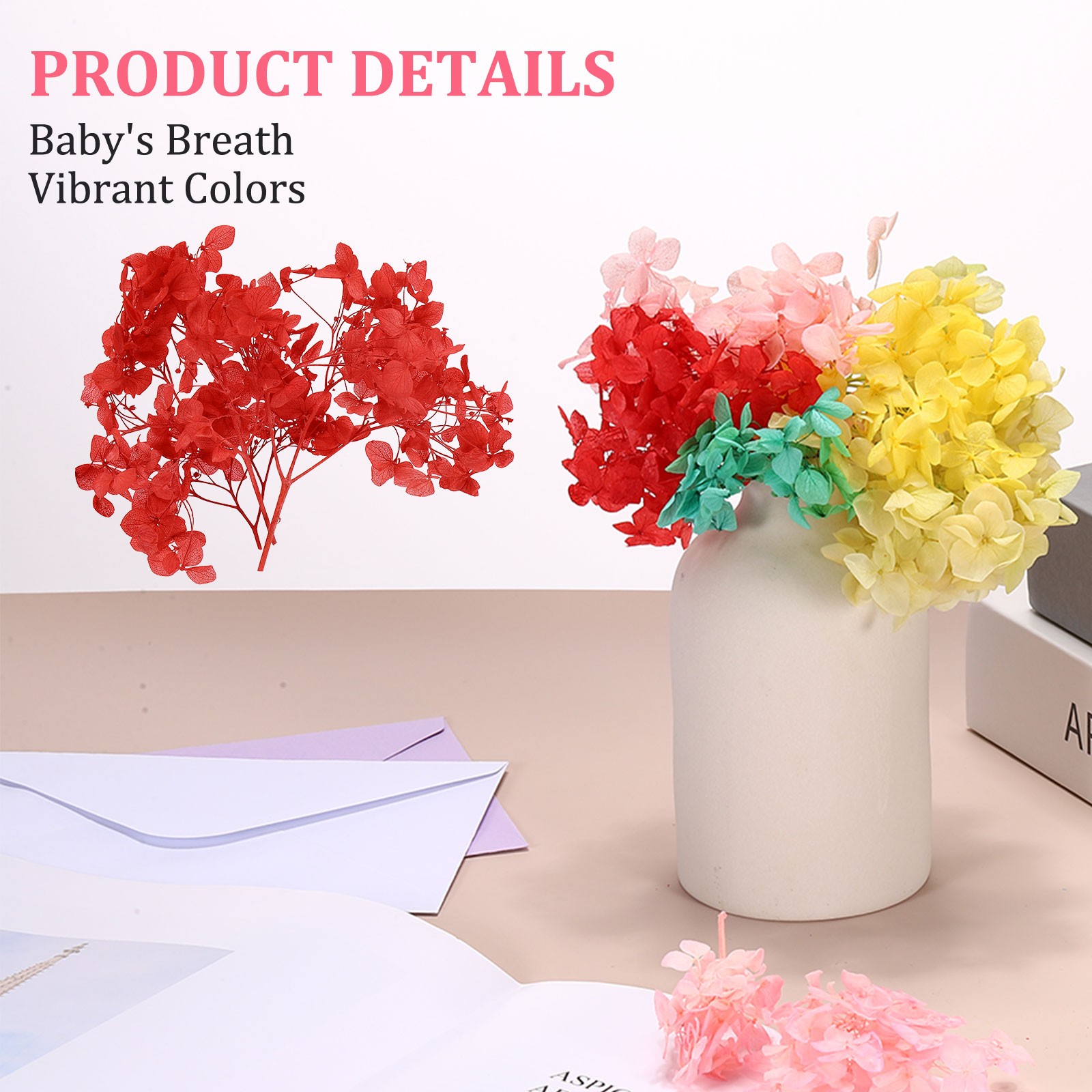 10g Mini Dried Hydrangea Flower Natural Pressed Flower Real Hydrangeas Red