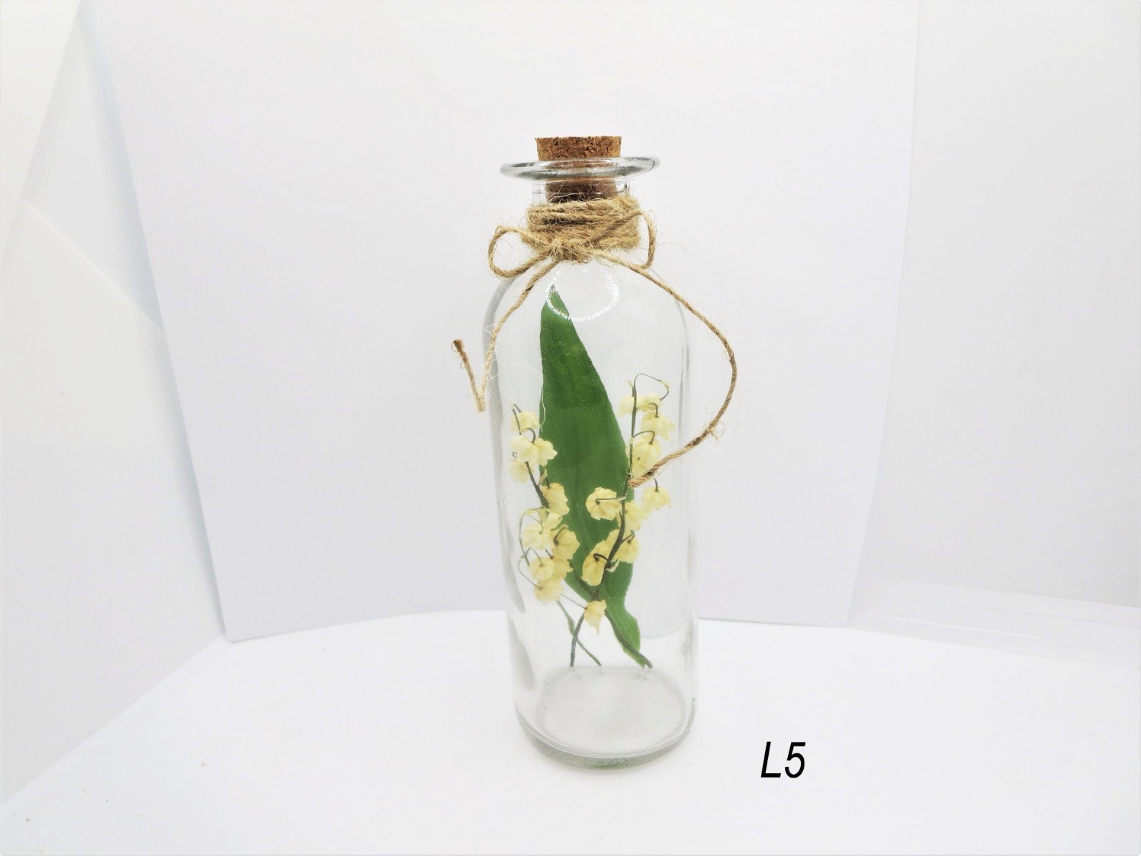 Dried flowers Lily of the valley vial botany Floral Bloom Display ,wunderkammer