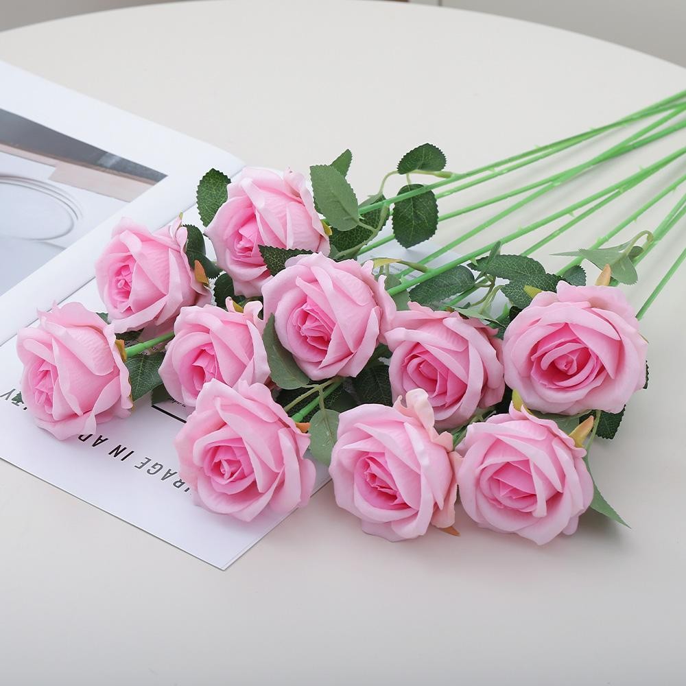 5pcs Rose Artificial Flowers Bouquet Silk Fake Flower for Home Decor Garden Wedd