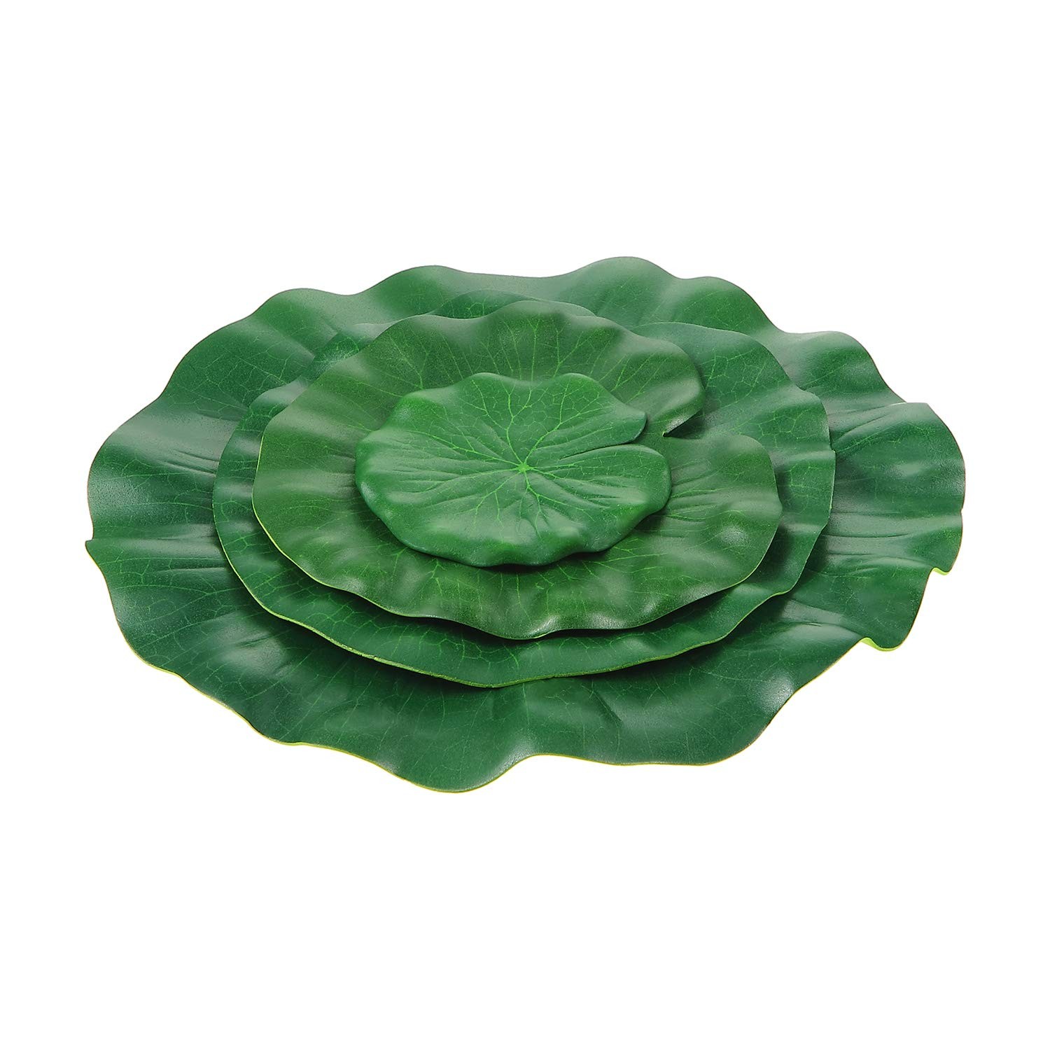 12 Pieces 4 Kinds Artificial Lotus Leaves Floating Foam Ornament Lily Pads Fo…