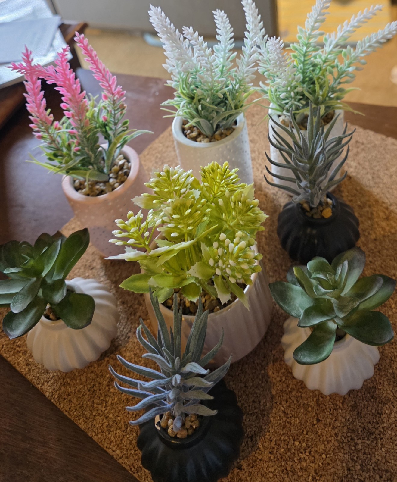 8Pcs Artificial Succulents Plants Indoor Decor in Pots Fake Faux 4in – 6in