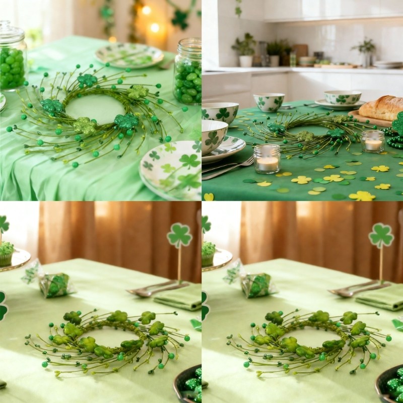 Green Faux Flower Florals Branch Perfect For Seasonal Themed Decorating
