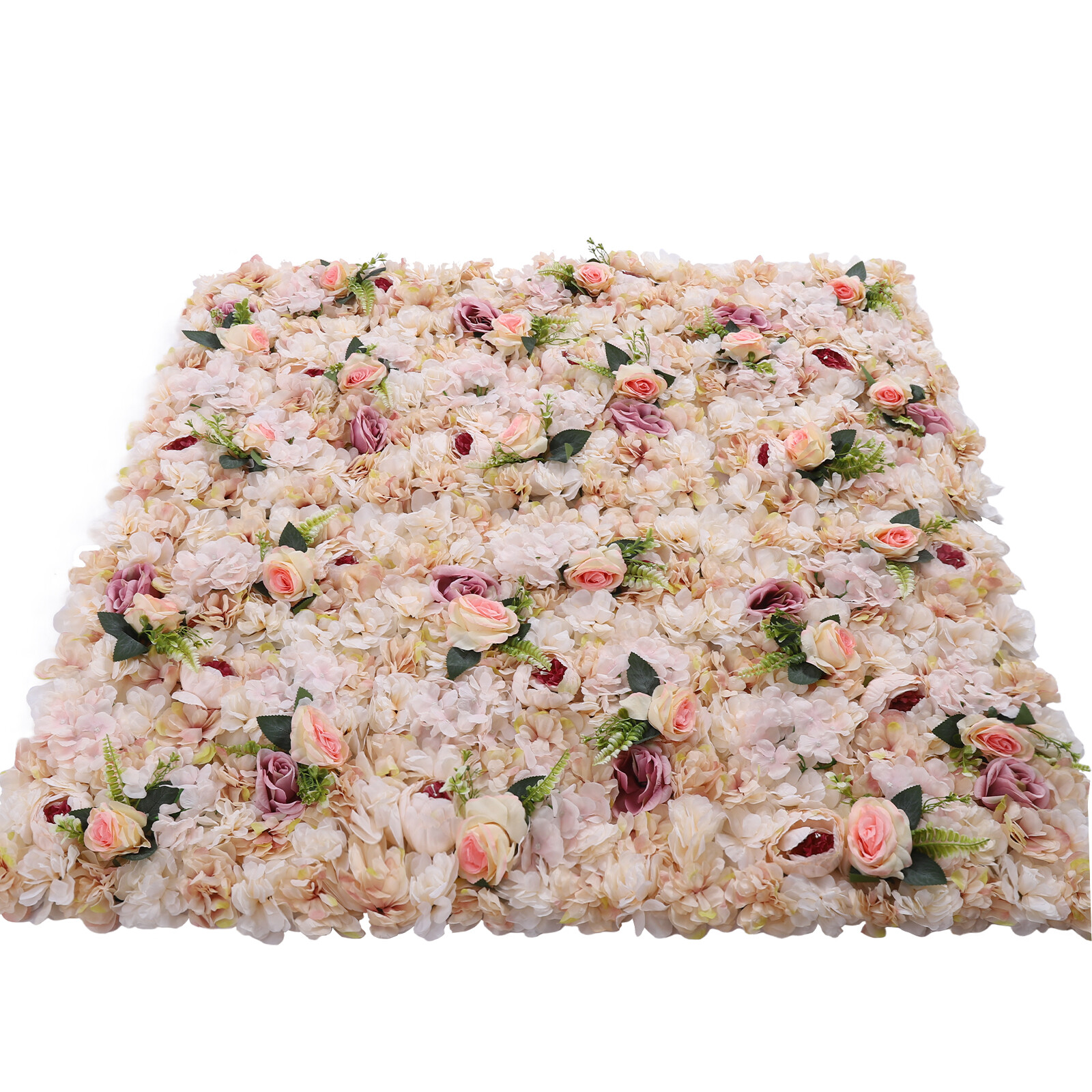 Artificial Flower Wall Backdrop Flower Panel 60*40CM Silk Rose Wall For Wedding