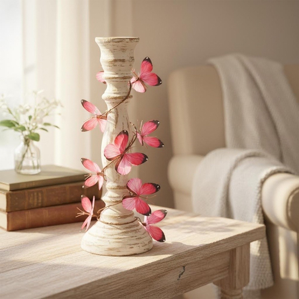 Pink Butterfly Vine Artificial Flower Made of Silk 100cm for DIY Tabletop Decor