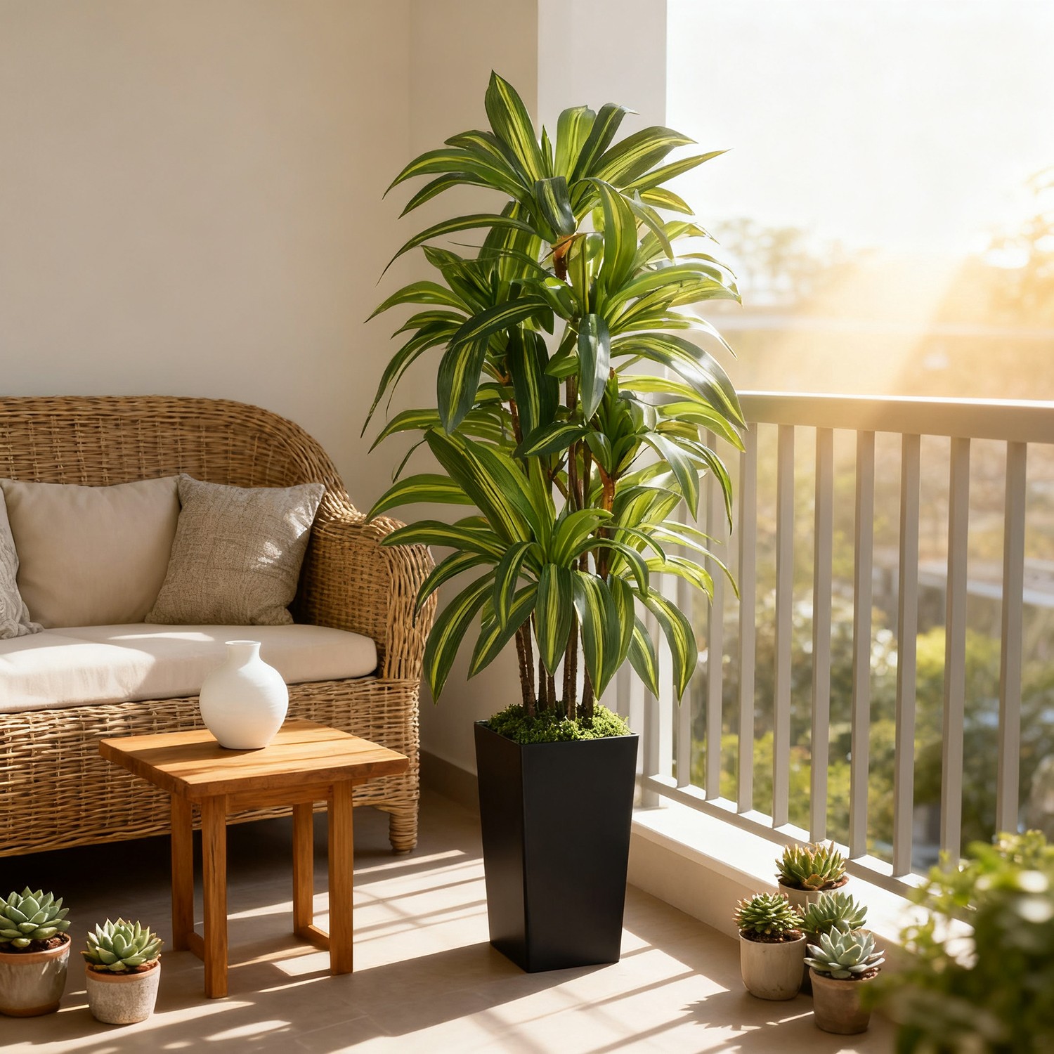 NOVAROOT 5FT Artificial Dracaena Tree Indoor Faux Plants Planter for Home Decor