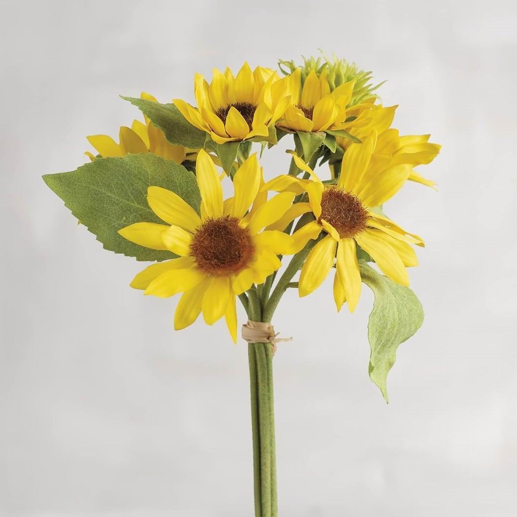Primitives by Kathy Artificial Botanical Sunflowers Bouquet 10.5 Inch NEW