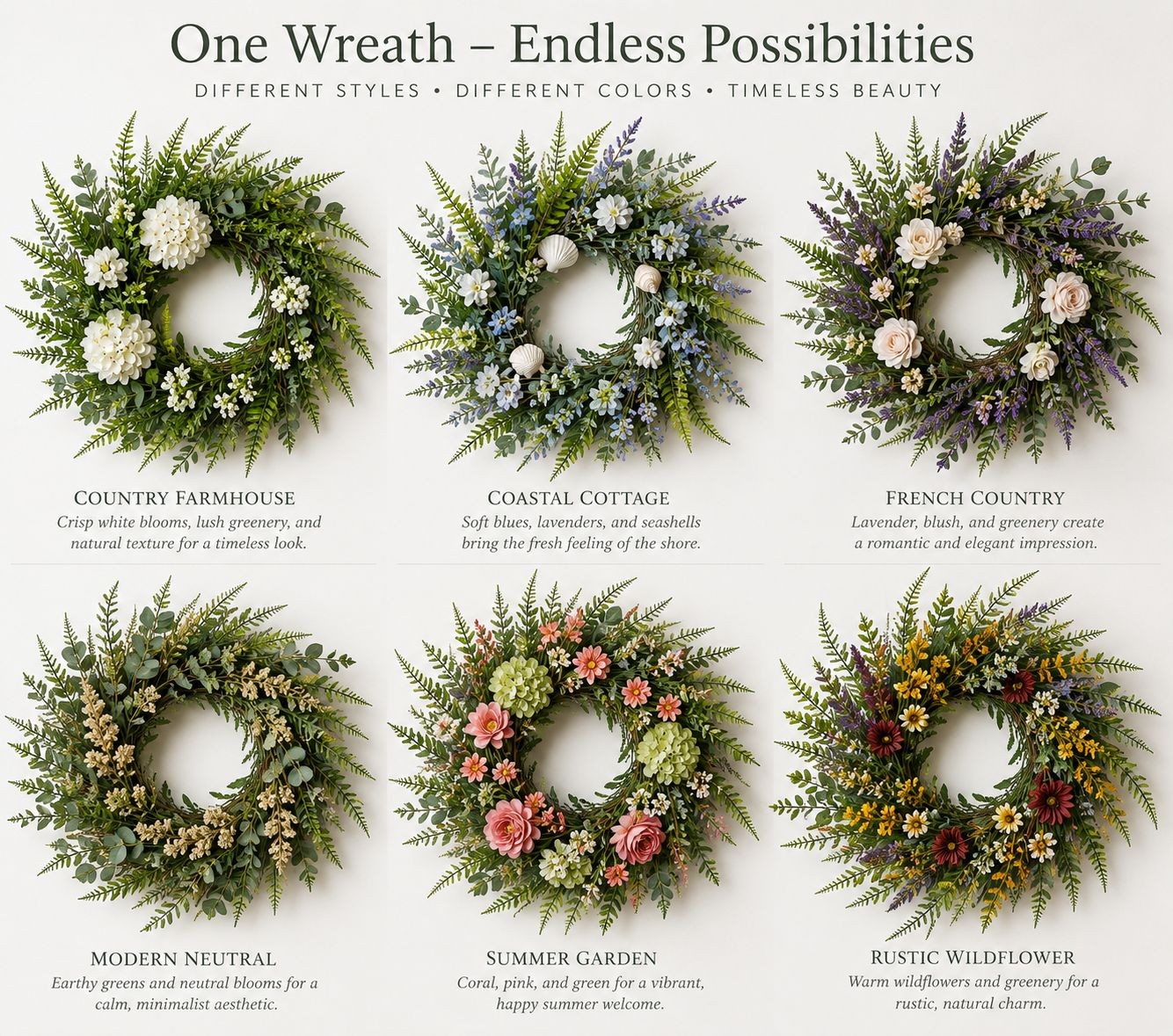 Artificial Boston Fern Picks Set of 10, 15 Inch Faux Fern Greenery, Floral Fille