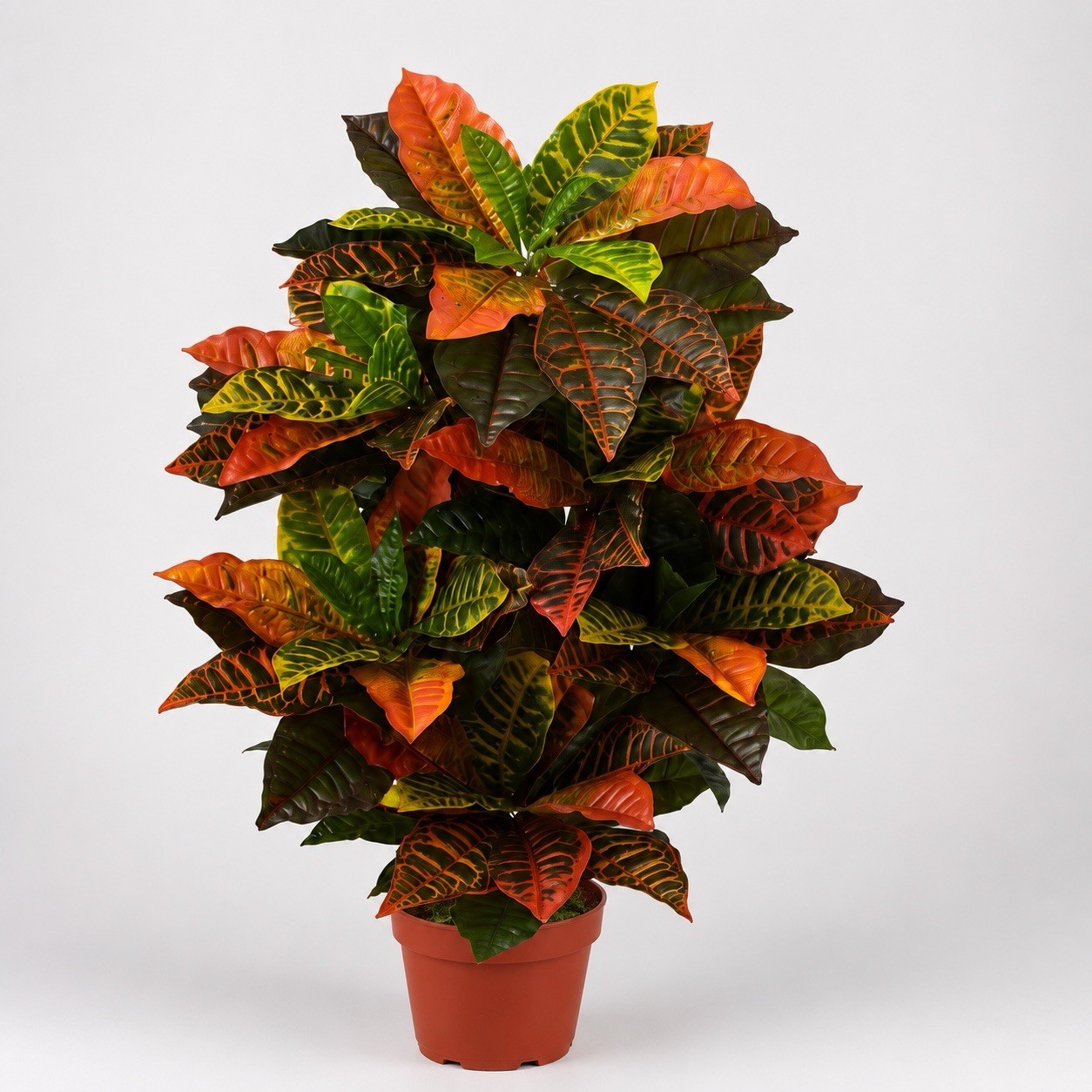 39” Artificial Croton Autumn Plant Lifelike Touch Fall Home Office Decor.