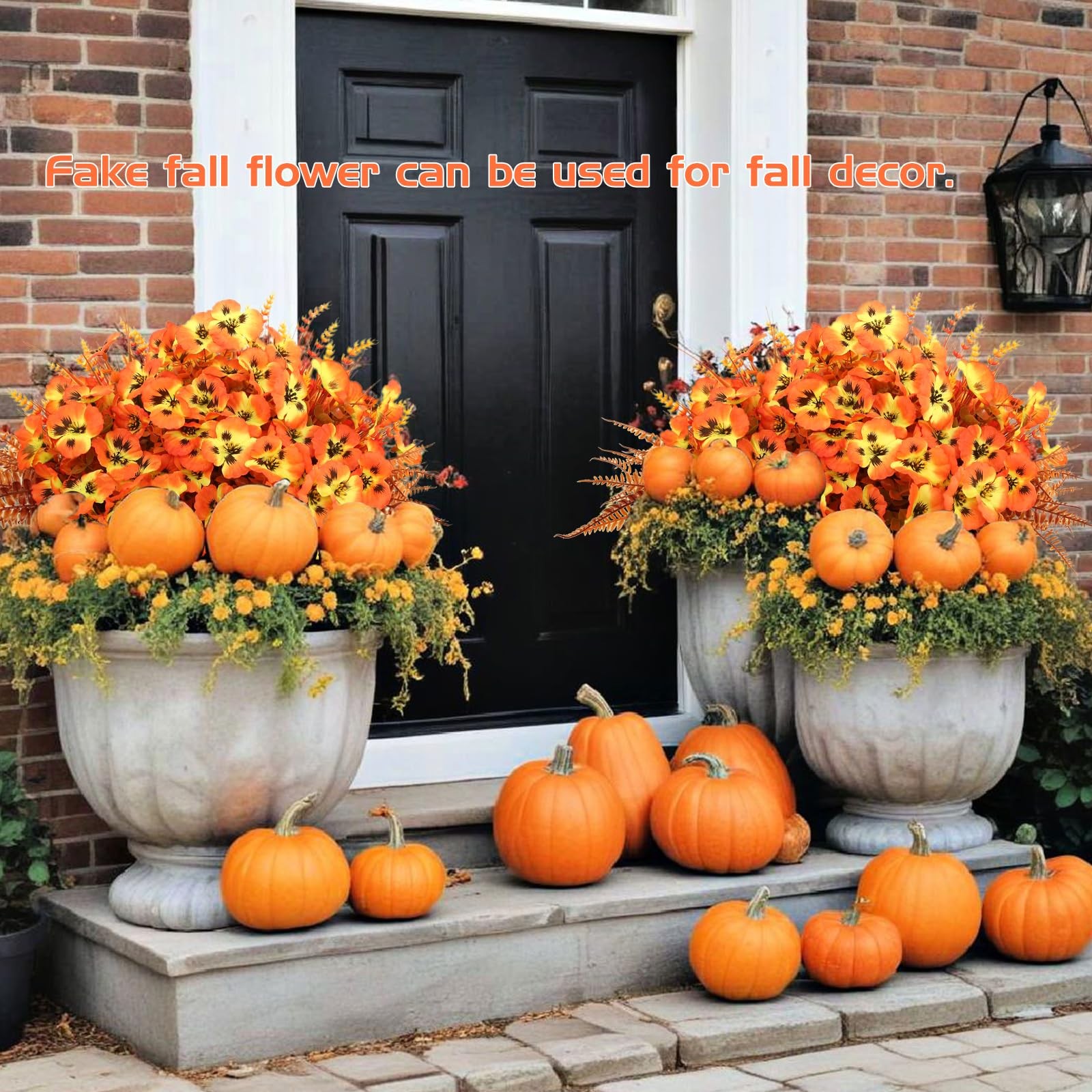 12 Bundle Artificial Mums Artificial Thanksgiving Flowers for Outdoors Fake S…
