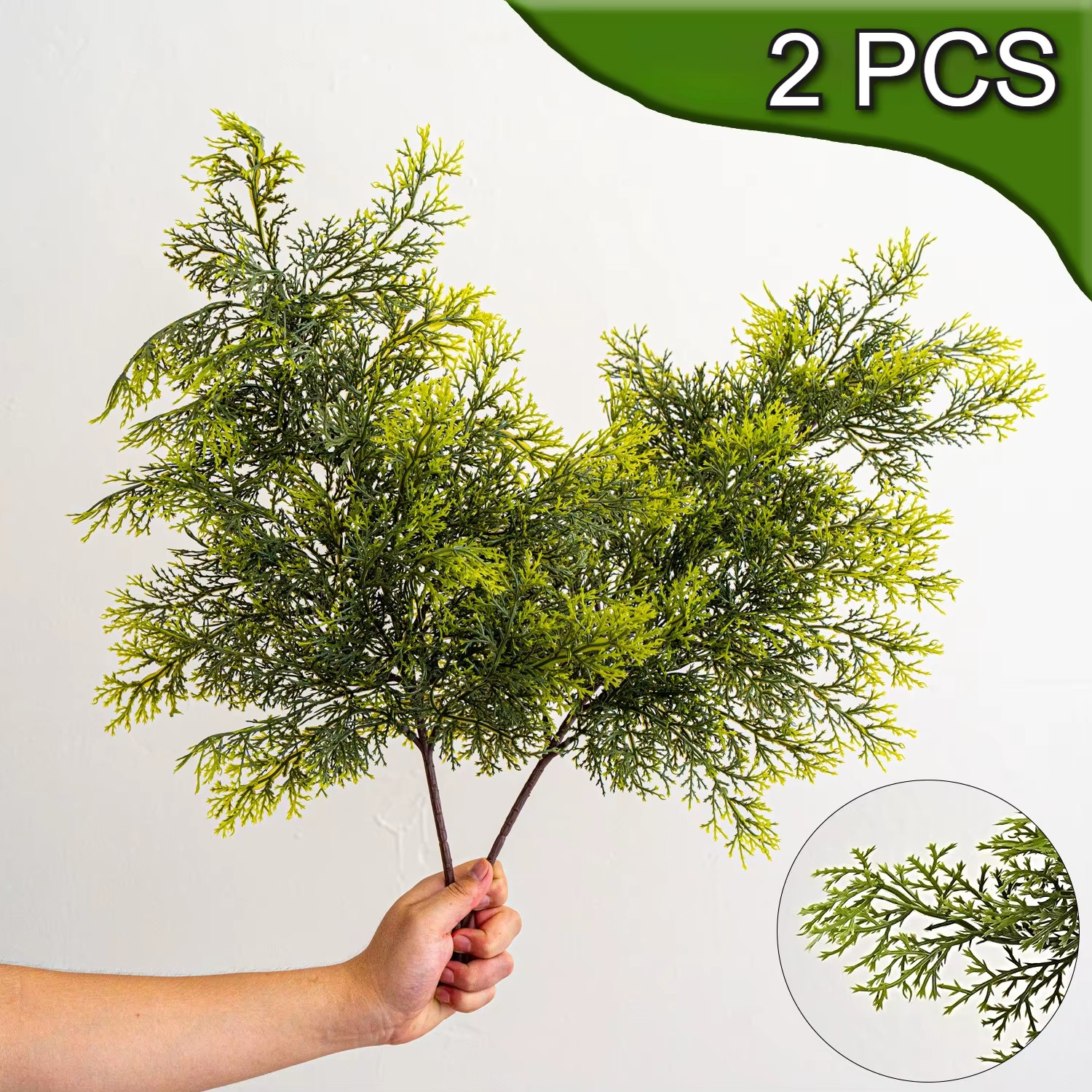 Artificial Pine Branches Faux Long Greenery Christmas Ornament DIY Garland Decor