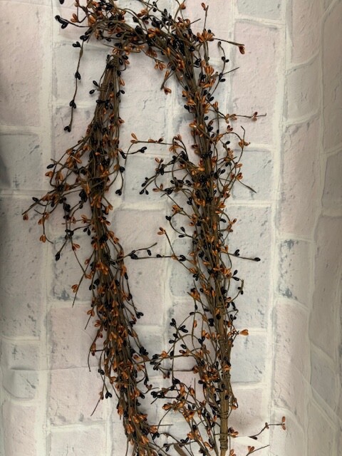 Pip Berry Garland Tan & Black MIX 4′ FULL BEAUTIFUL BERRIES