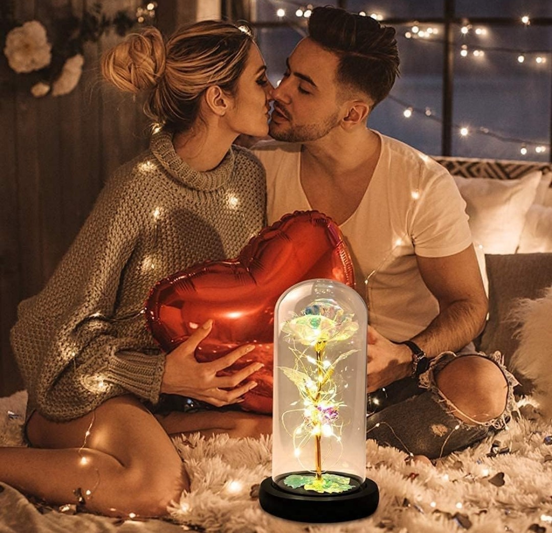 Galaxy Rose With LED Lights Preserved Flower The Best Gift