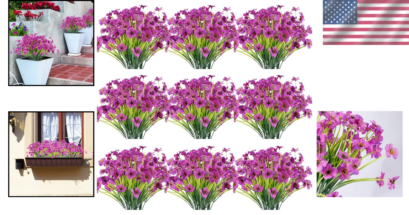 Artificial Flowers Set – 30 Realistic UV Resistant Blooms