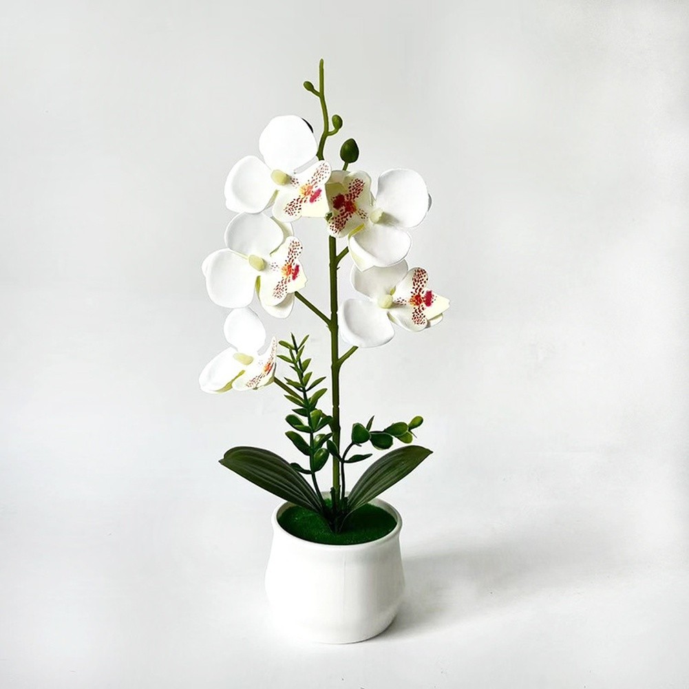 5pcs Phalaenopsis Artificial Flower Potted Plants 29cm for Indoor Outdoor Decor