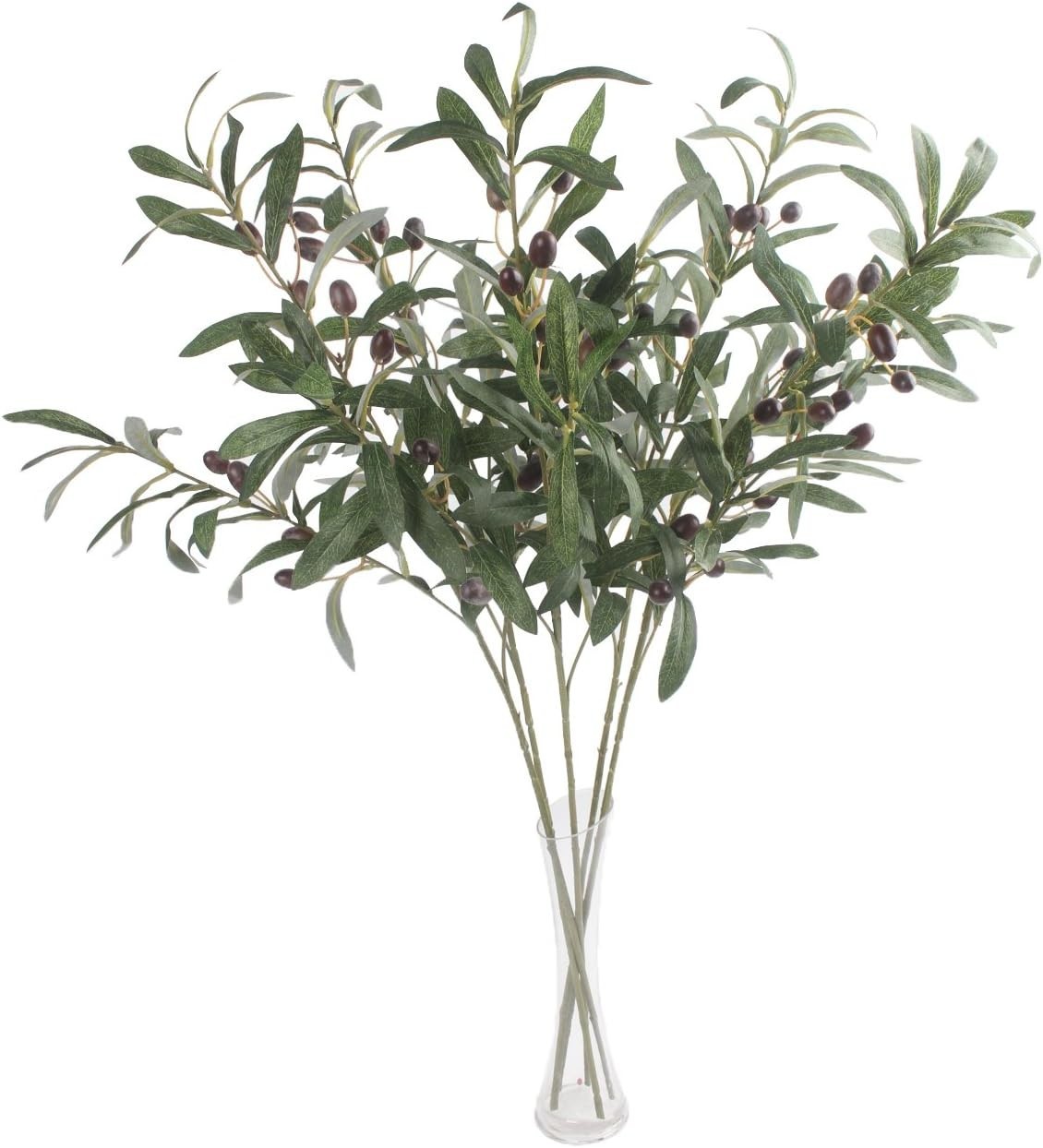 Faux Olive Branch Stems 5pc 28″ Green
