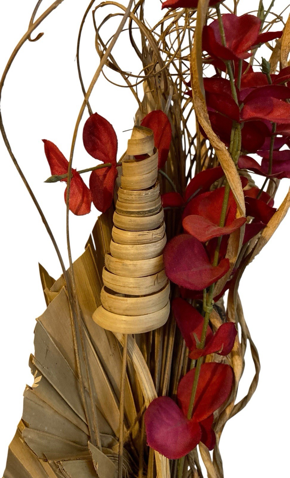 Boho Dried Flower Arrangements 2 Bunches Palm Spears Eucalyptus Seed Pods Decor