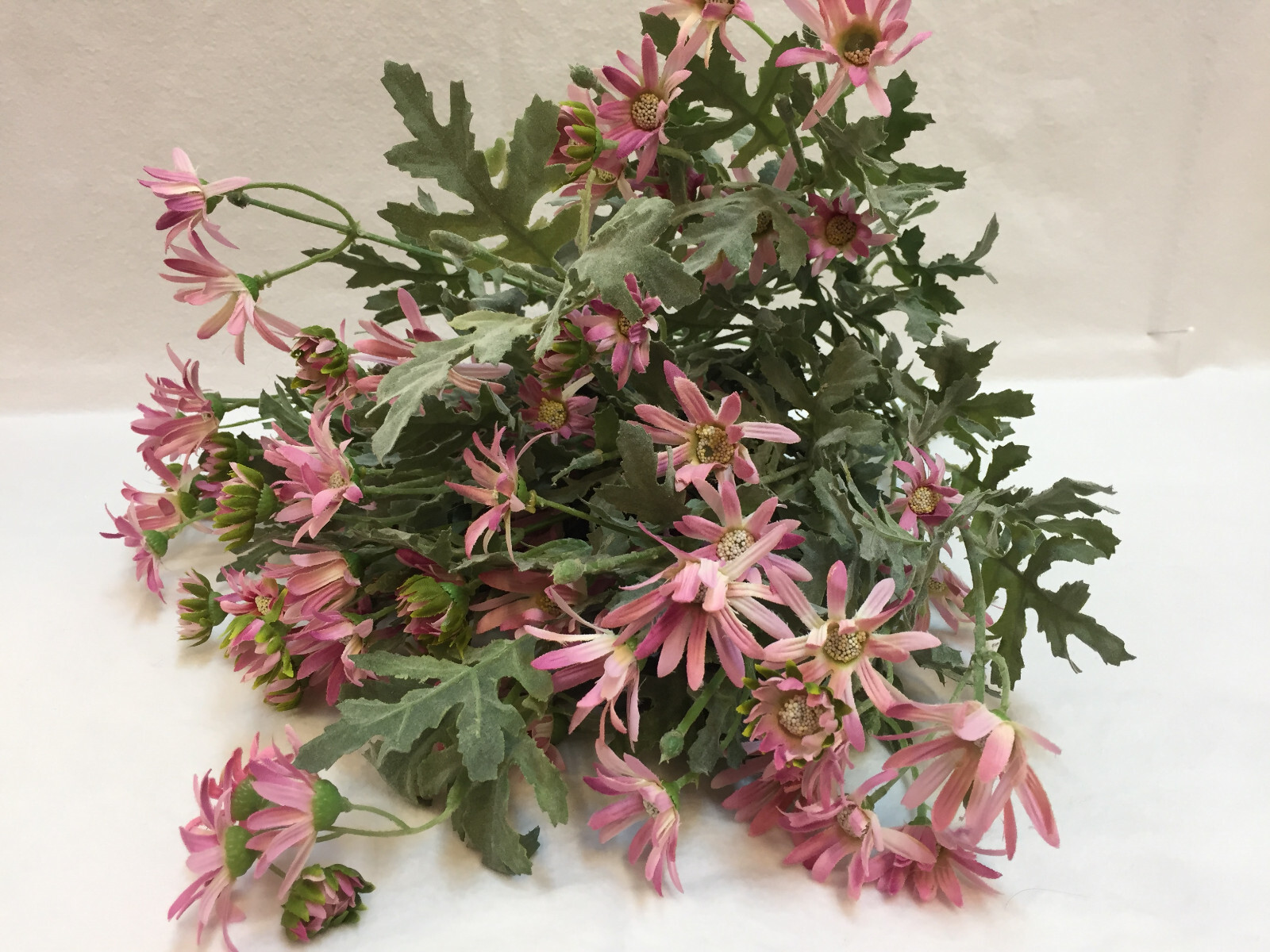 MeraVic Silk Flowers African Daisies Pink White Artificial Stemmed 2 Bunches