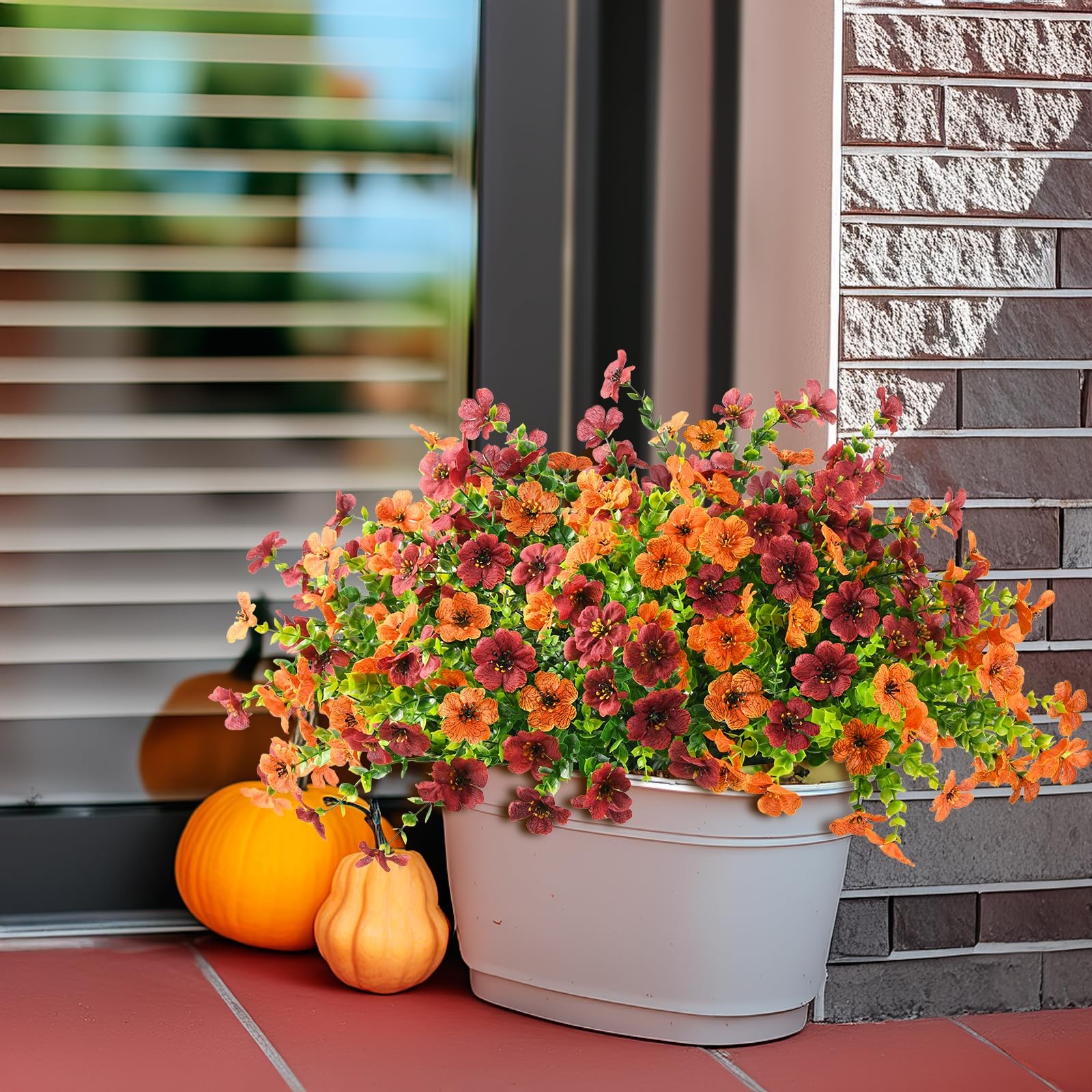 ZFProcess Artificial Fake Hanging Plants Flowers Basket, Faux Silk Daisy in P…