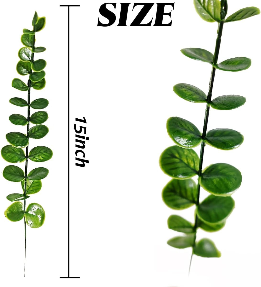 25Pcs Eucalyptus Stems Faux Greenery Artificial Eucalyptus Leaves Decor Branches