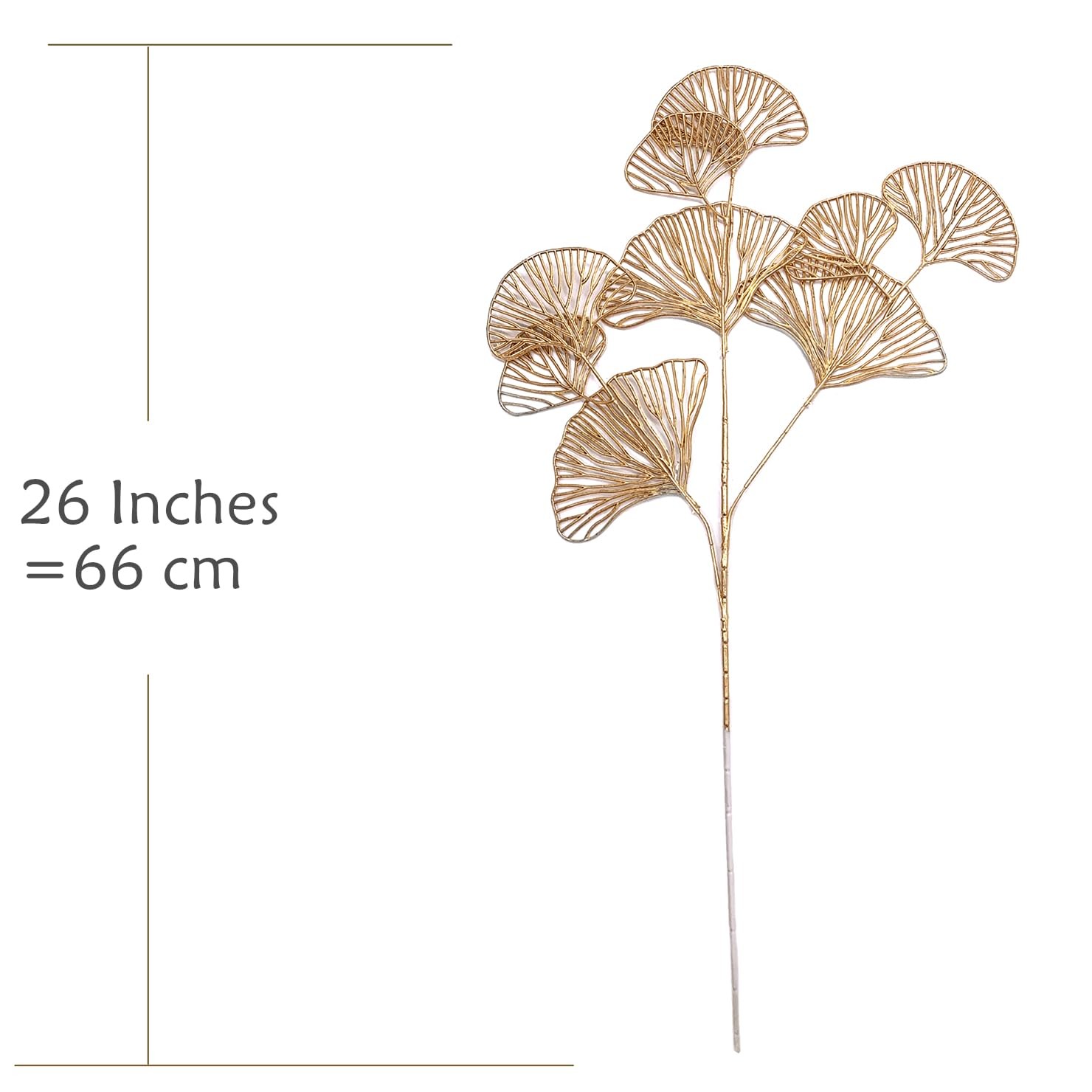 Christmas Artificial Plants 26″ Ginkgo Apricot Leaves Table Centerpiece 2 PK