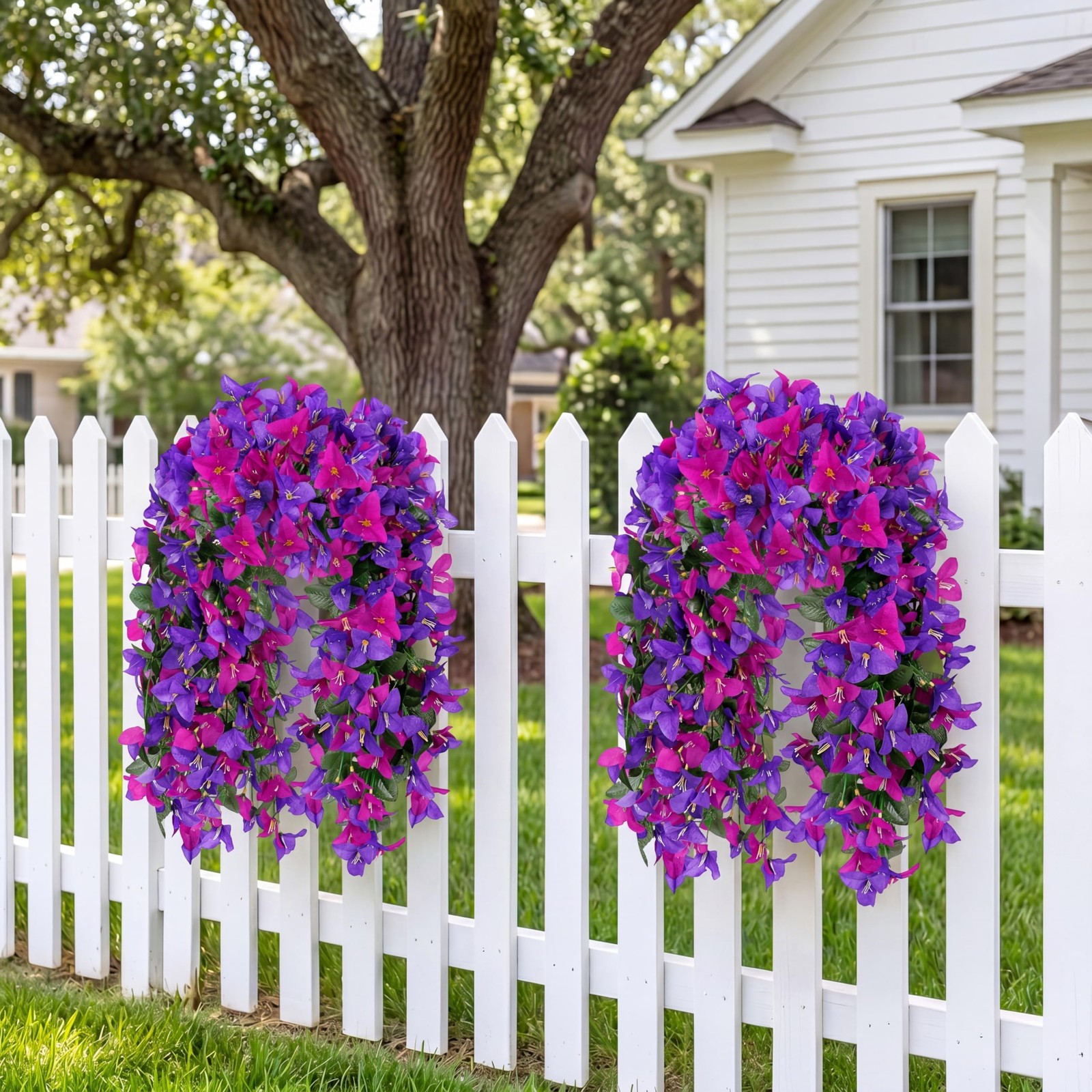 Artificial Bougainvillea Flowers Fake Hanging Flowers Plants for Outdoor Outs…