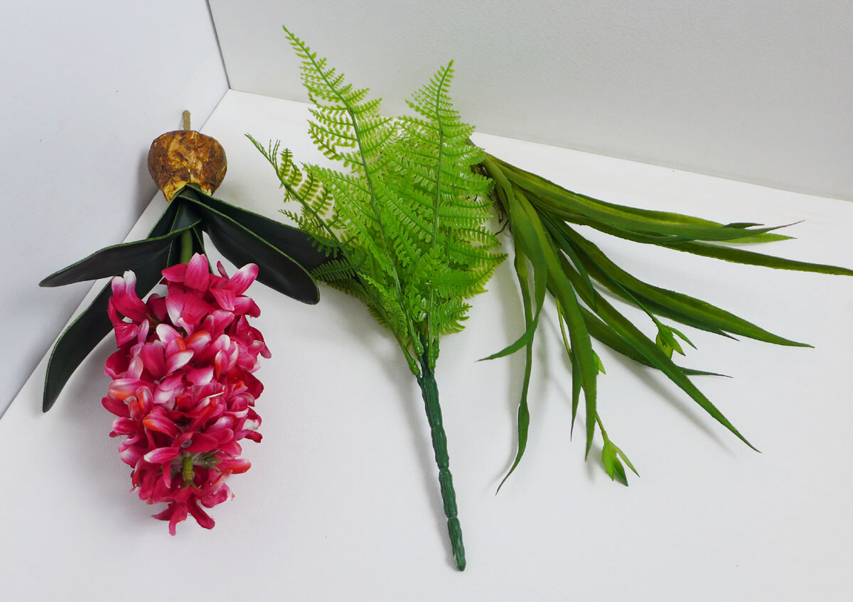 3 Pcs Artificial Plant Red Hyacinth Flower Wedding Decoration (#77)