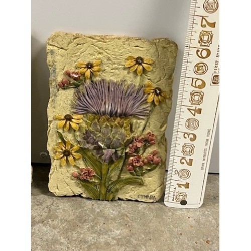 Cheri Blum 3D Resin Plaques – Two – Ginger & Cynara – Cottagecore / Floral