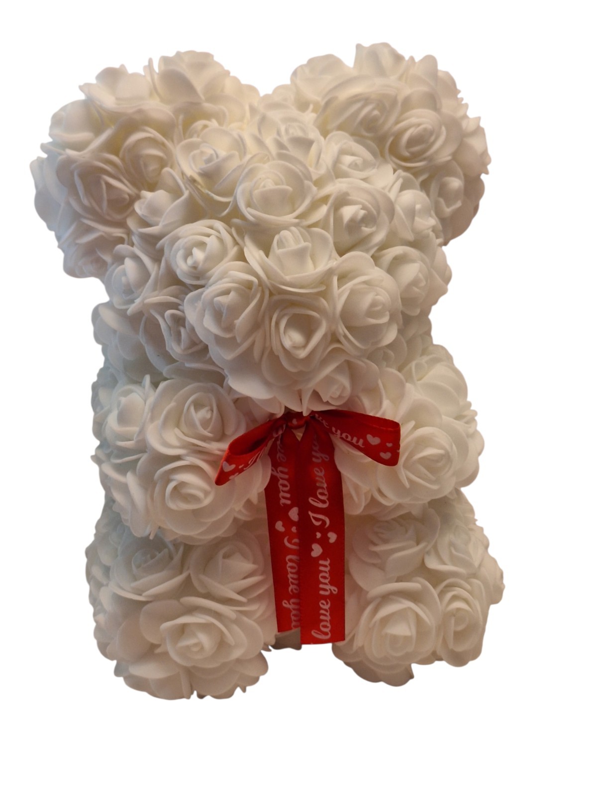 Rose Bear White Celebrate Love Carry Case 10″ I Love You Heart Designs Gift NEW