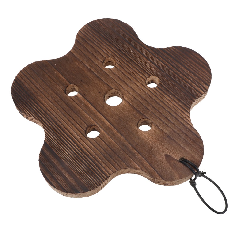 Home Wall Plant Holder Brown Wooden Mounting Board for Vertical Plant Display