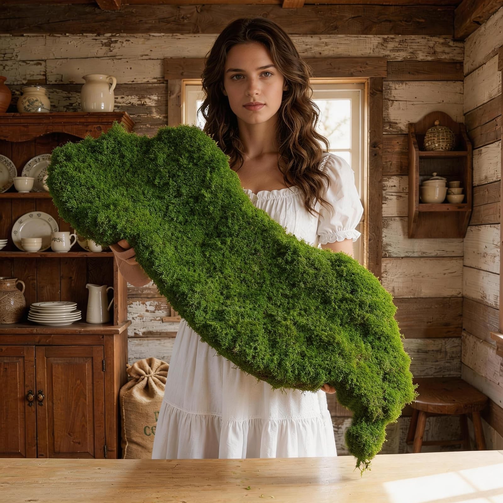Fake Moss Rug Artificial Moss 19.7″ x 39.4″ Faux Moss for Crafts Like Fairy G…