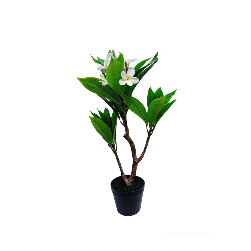 2.25 Ft Cream Fuchsia Artificial Plumeria Flower Tree for Indoor Outdoor Garden