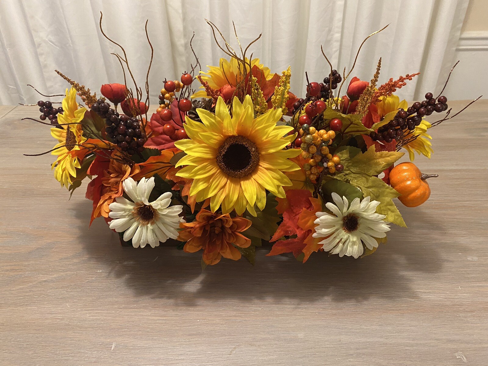 Fall Floral Centerpiece. Sunflower Floral Centerpiece. HALLOWEEN SALE!!!!