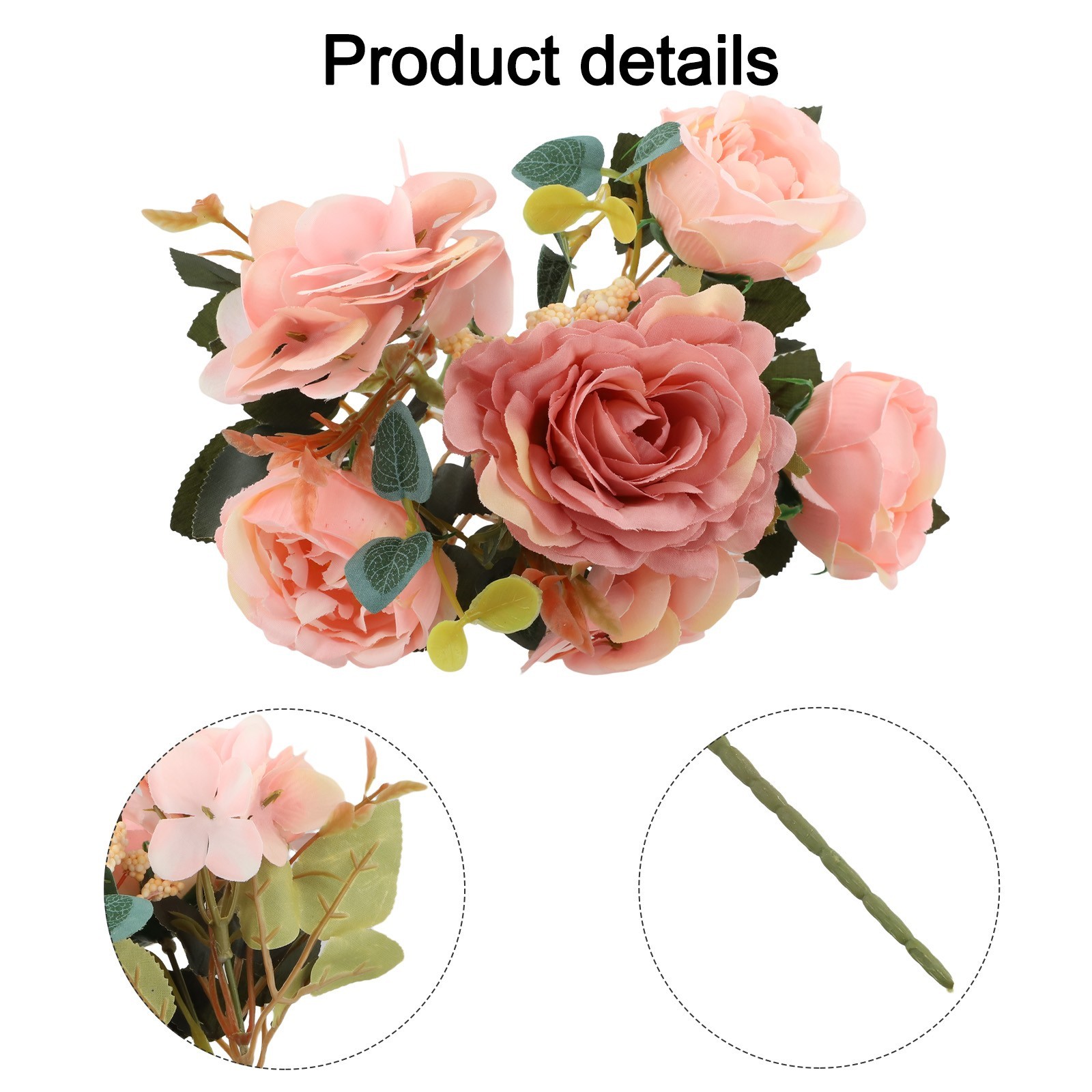 Silk Flowers Artificial Peony Bouquet for Autumn For Weddings and Decor