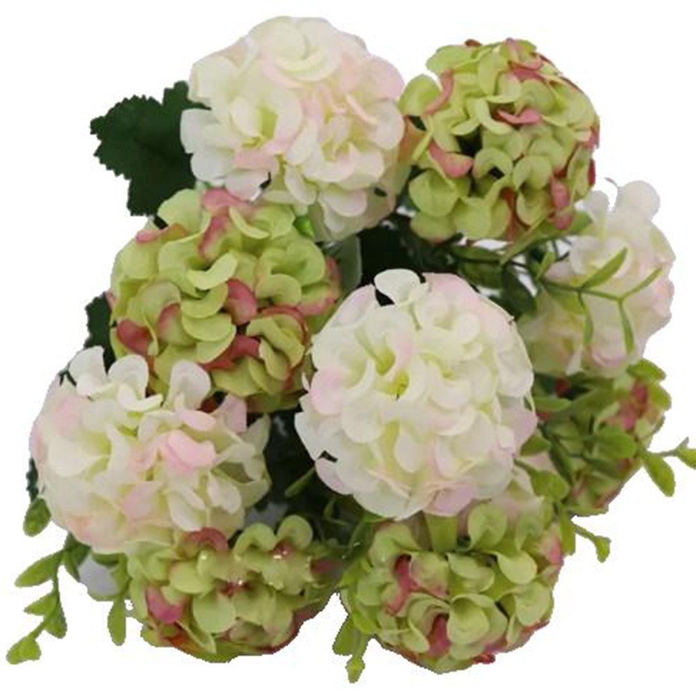 1PCS 10 Flower Head Hydrangea Fake Flowers Luxury Bouquet Wedding Decoration