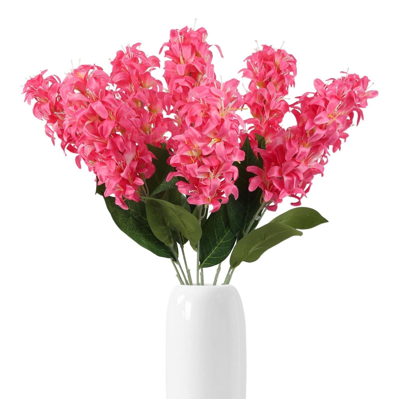 8pcs Hyacinth Artificial Flowers 25.5 in Long Stem Delphinium Flowers Silk Sn…