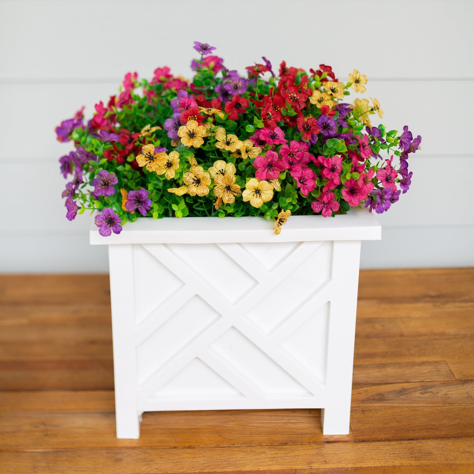 Artificial Fake Plants Flowers for Outdoor Outside Spring Summer Decoration
