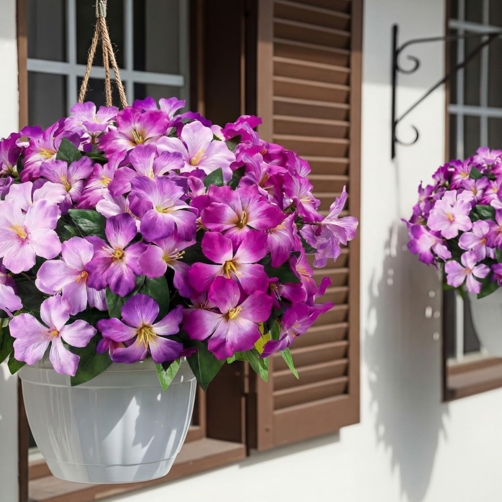 66 Heads Artificial Flowers for Outdoors Decoration, UV Resistant Silk Faux A…