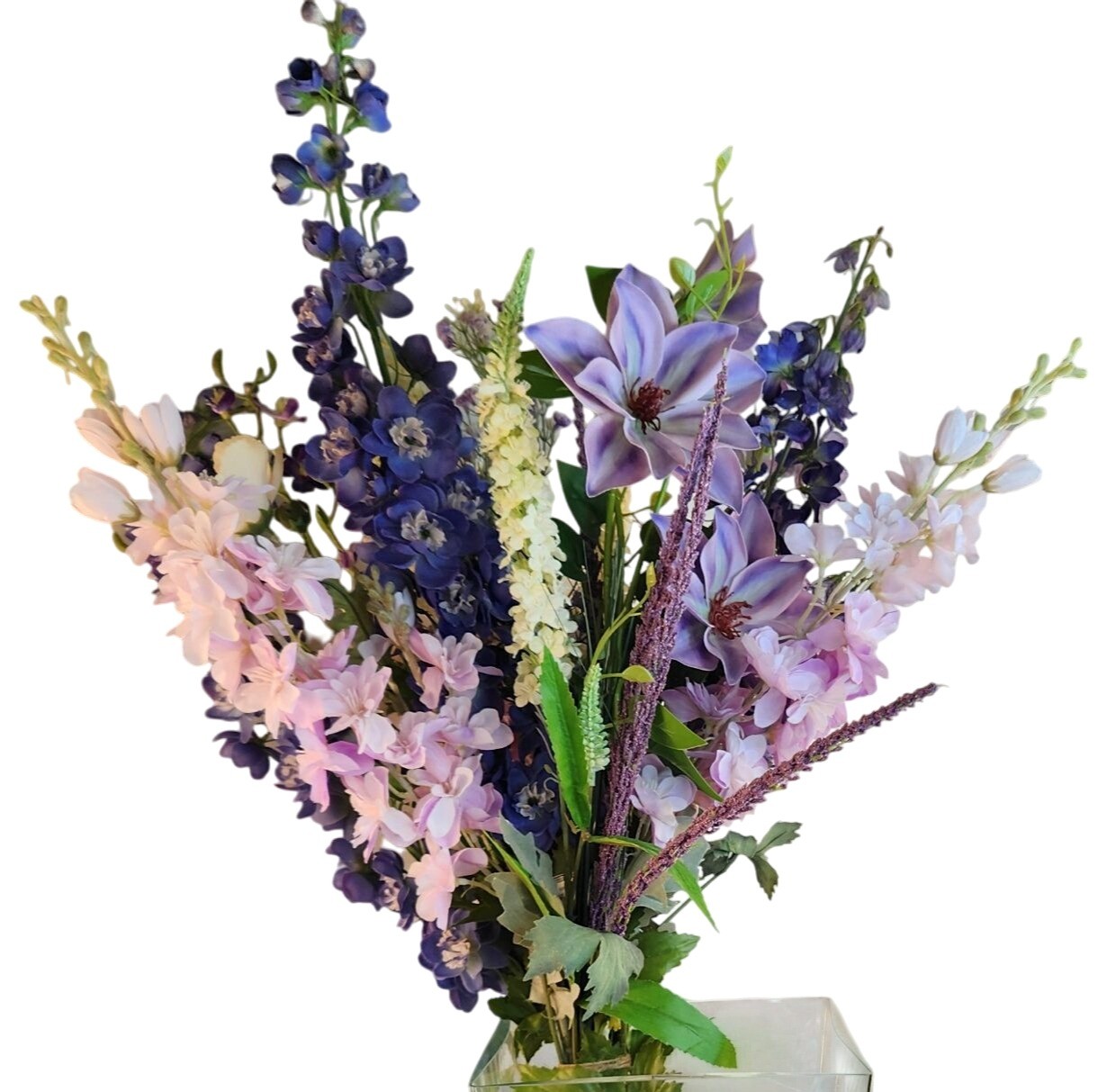 Artificial Purple & Lavender Flower Bouquet Hand-Tied Arrangement Stunning Displ