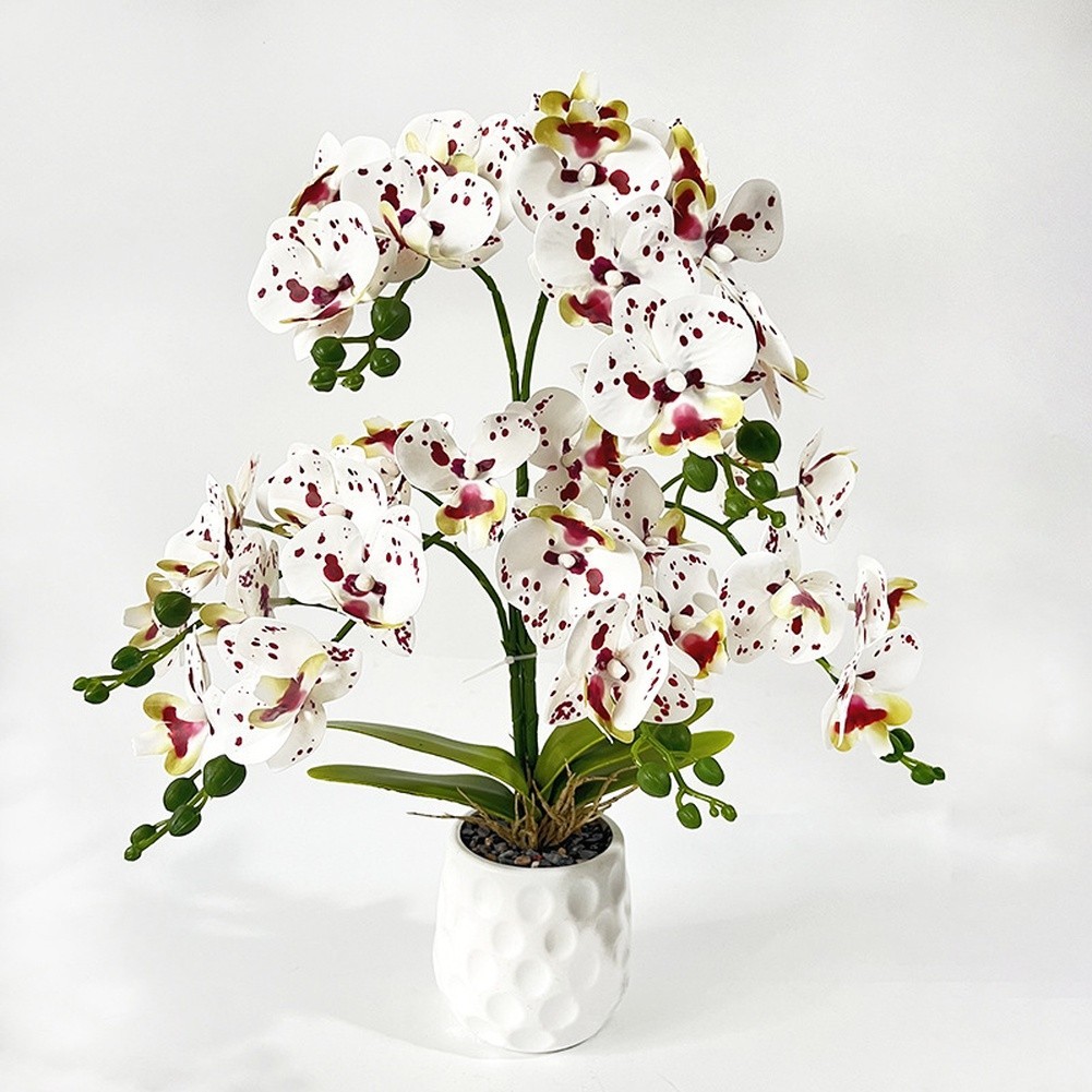 45cm Tall Faux Phalaenopsis Orchid with 36 Blooms for Decorative Display