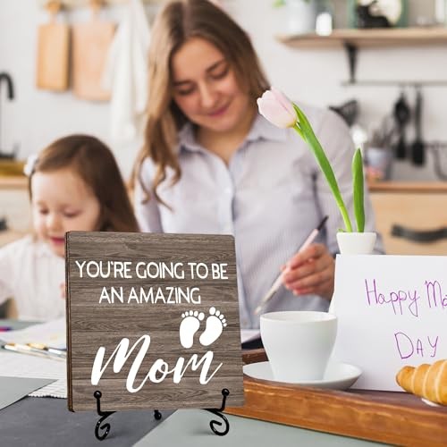 You’re Going To Being An Amazing Mom Wooden Sign-I Love You Mom Gifts mom-18