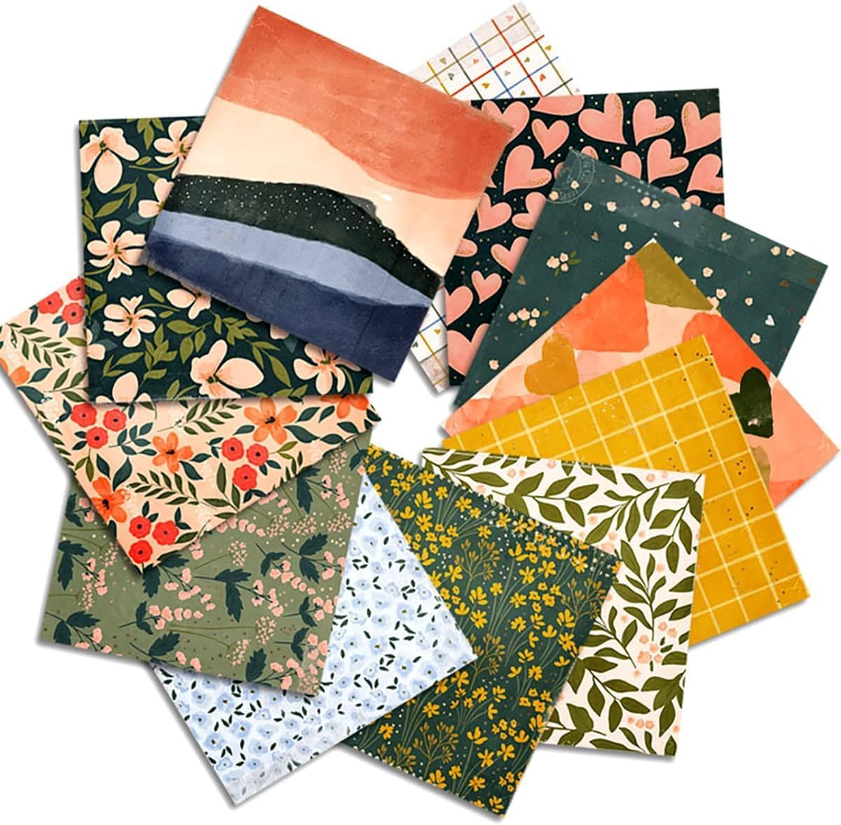 Floral & Pastel Scrapbook Paper 6×6, Cute Cardstock for Junk Journal, Planner, D