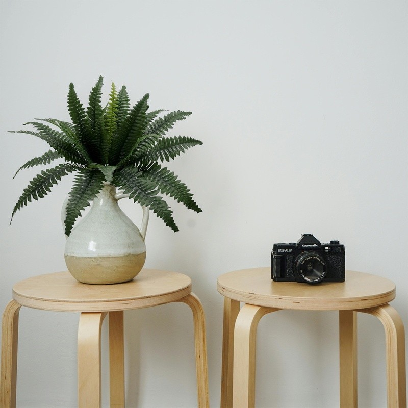 21 Inch Artificial Fern Bush Indoor Decoration Faux Plant Greenery Home Office