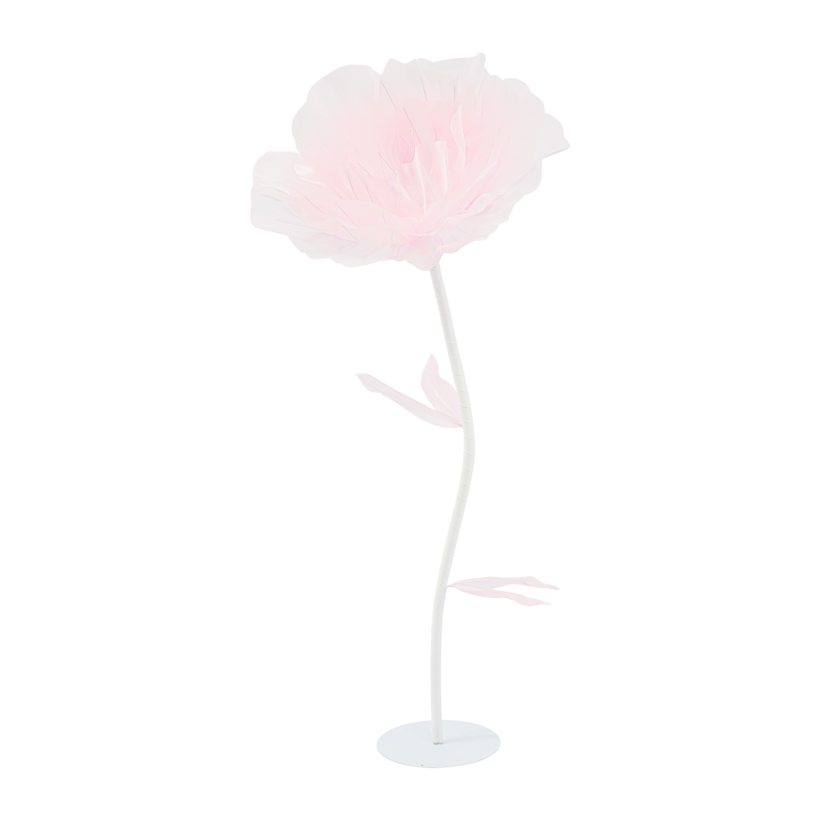 Auto-Open Artificial Flower with LED Light Green Floral Decor For Wedding Party