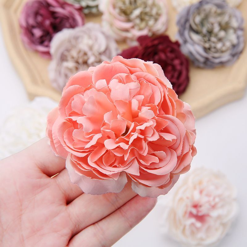Peony Rose Silk Head Flowers Wedding Party Decorate Artificial Flower 8cm 2-5pcs