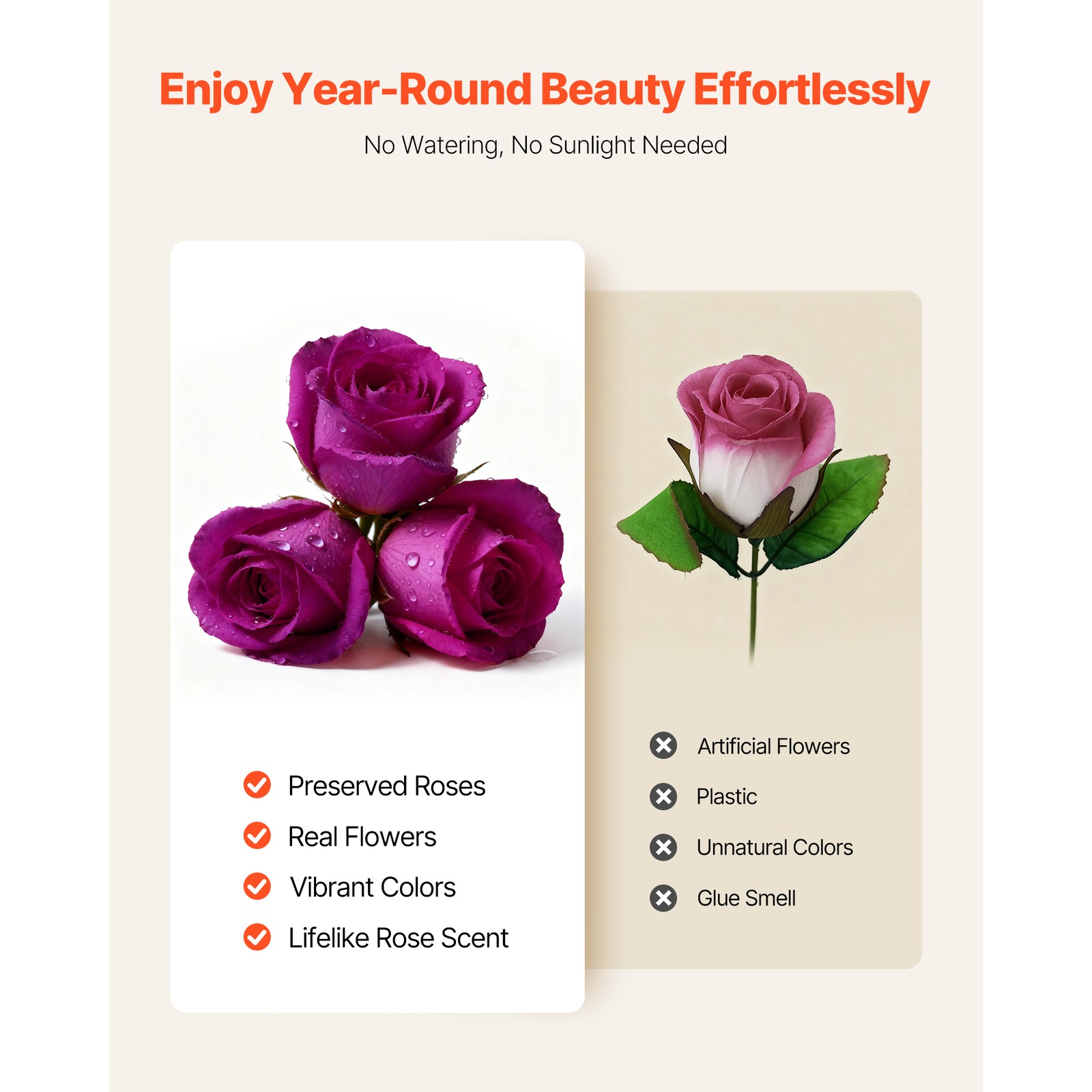 Uimoso 27 Preserved Roses in Heart-Shaped Box – Eternal Purple Flower Bouquet