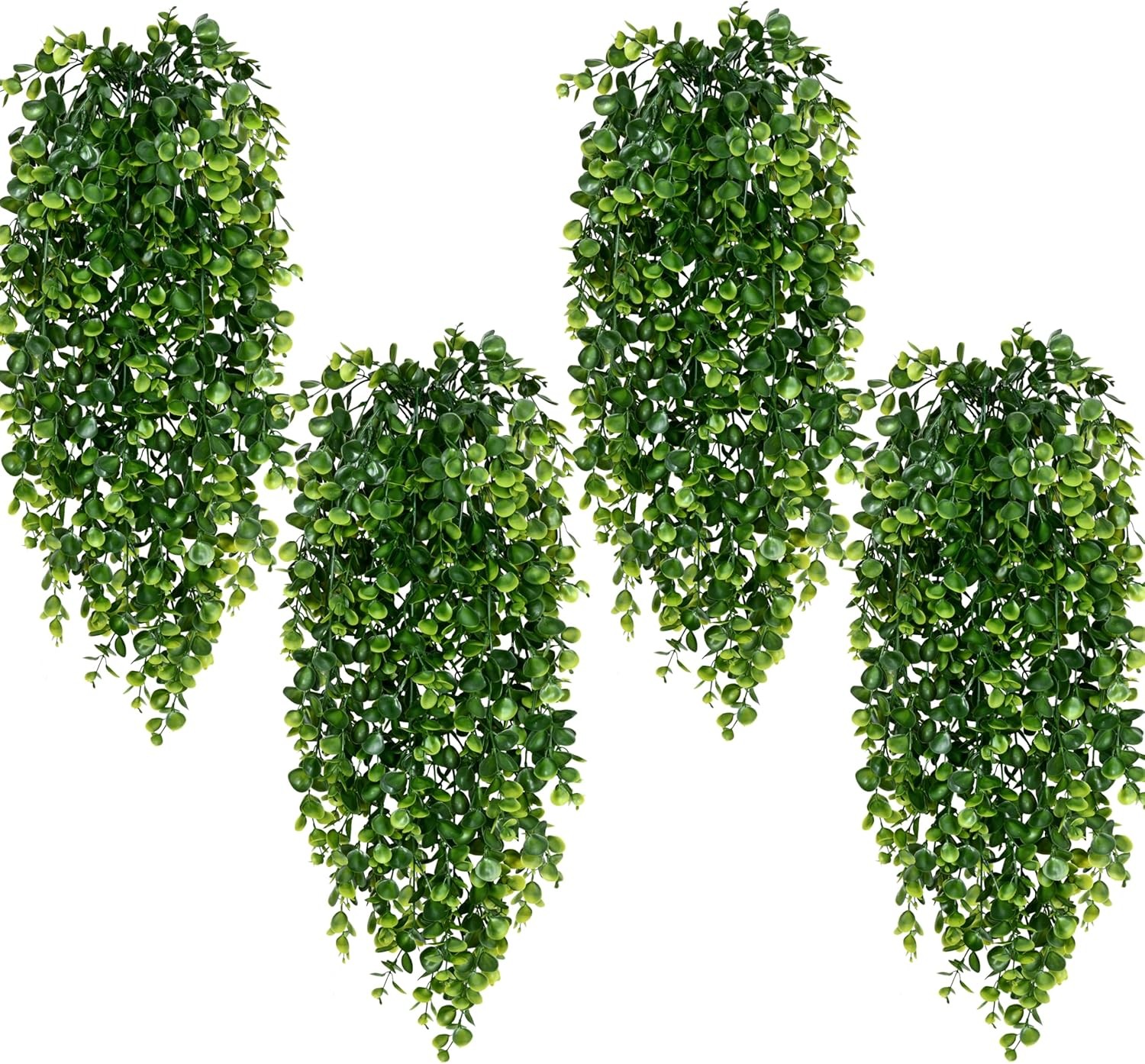 4 Pcs Artificial Hanging Plants 30 Inch UV Resistant Faux Vines for Indoor Decor