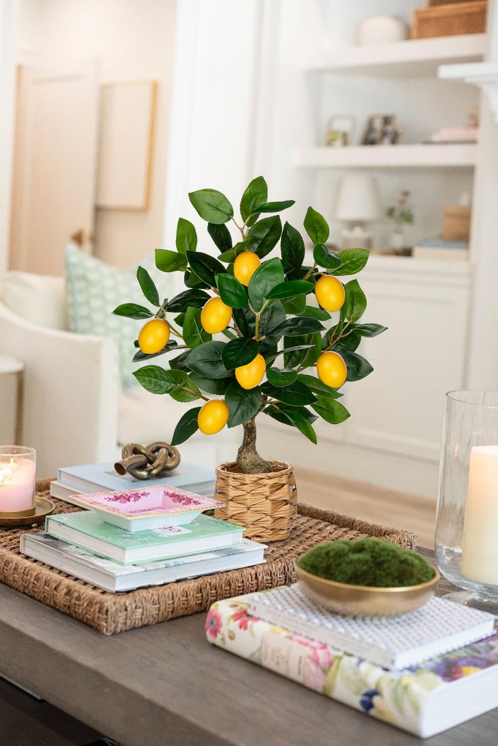 Artificial Potted Plants 17.3 inches Small Fake Lemon Tree Artificial Lemons …