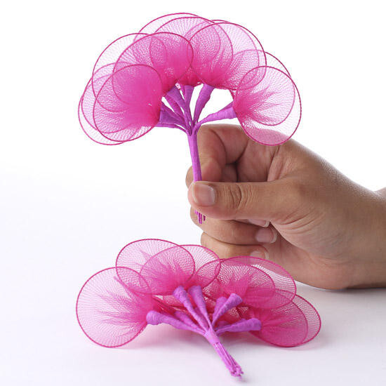 Bulk Package of 576 Sheer Fuchsia Nylon Embellishing 4″ Sprays